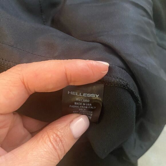 Hellessy Kooning satin trousers with shirttail overlay, size 10 - Picture 11 of 11